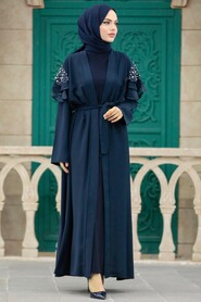  Neva Style - Navy Blue Hijab For Women Abaya 388900L - Thumbnail