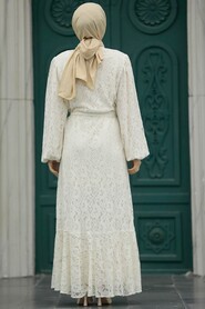 Neva Style - Patterned Modest Dress 1346DSN6 - Thumbnail