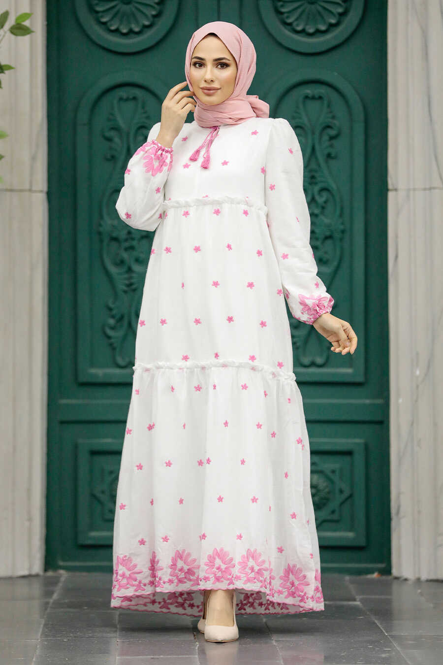 Neva Style - Pink Long Dress 1381P