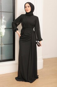Neva Style - Plus Size Black Modest Wedding Dress 5711S - Thumbnail