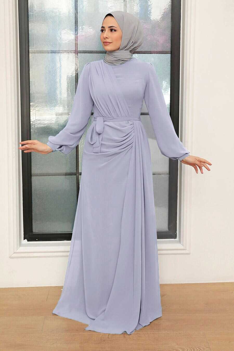 Neva Style - Plus Size Light Lila Modest Wedding Dress 5711ALILA