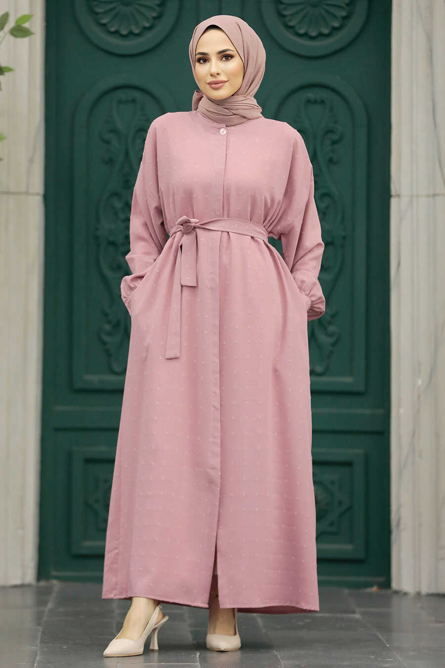Neva Style - Powder Pink Hijab For Women Turkish Abaya 88861PD