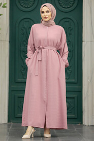 Neva Style - Powder Pink Hijab For Women Turkish Abaya 88861PD - Thumbnail