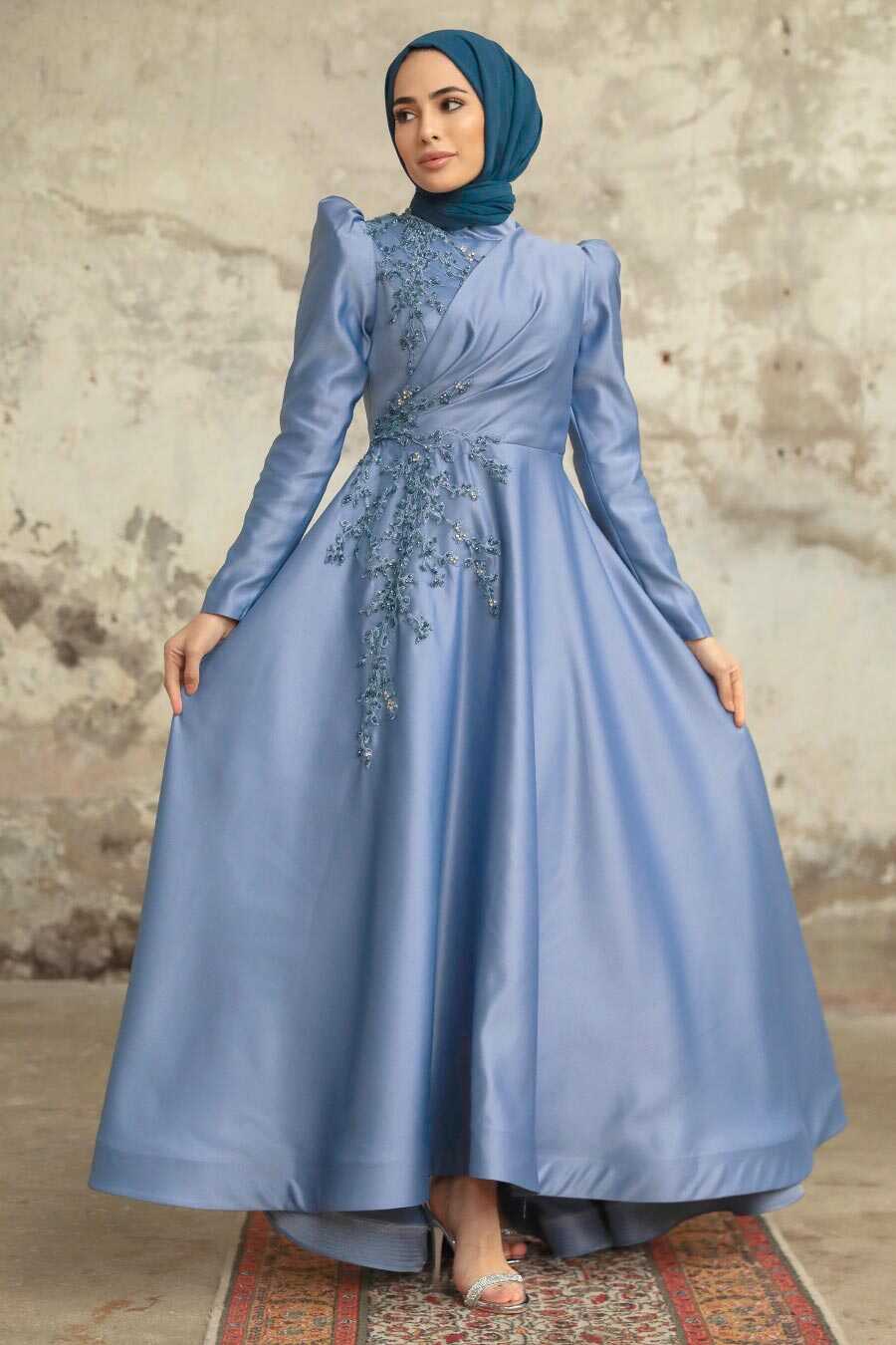 satin muslimah dress