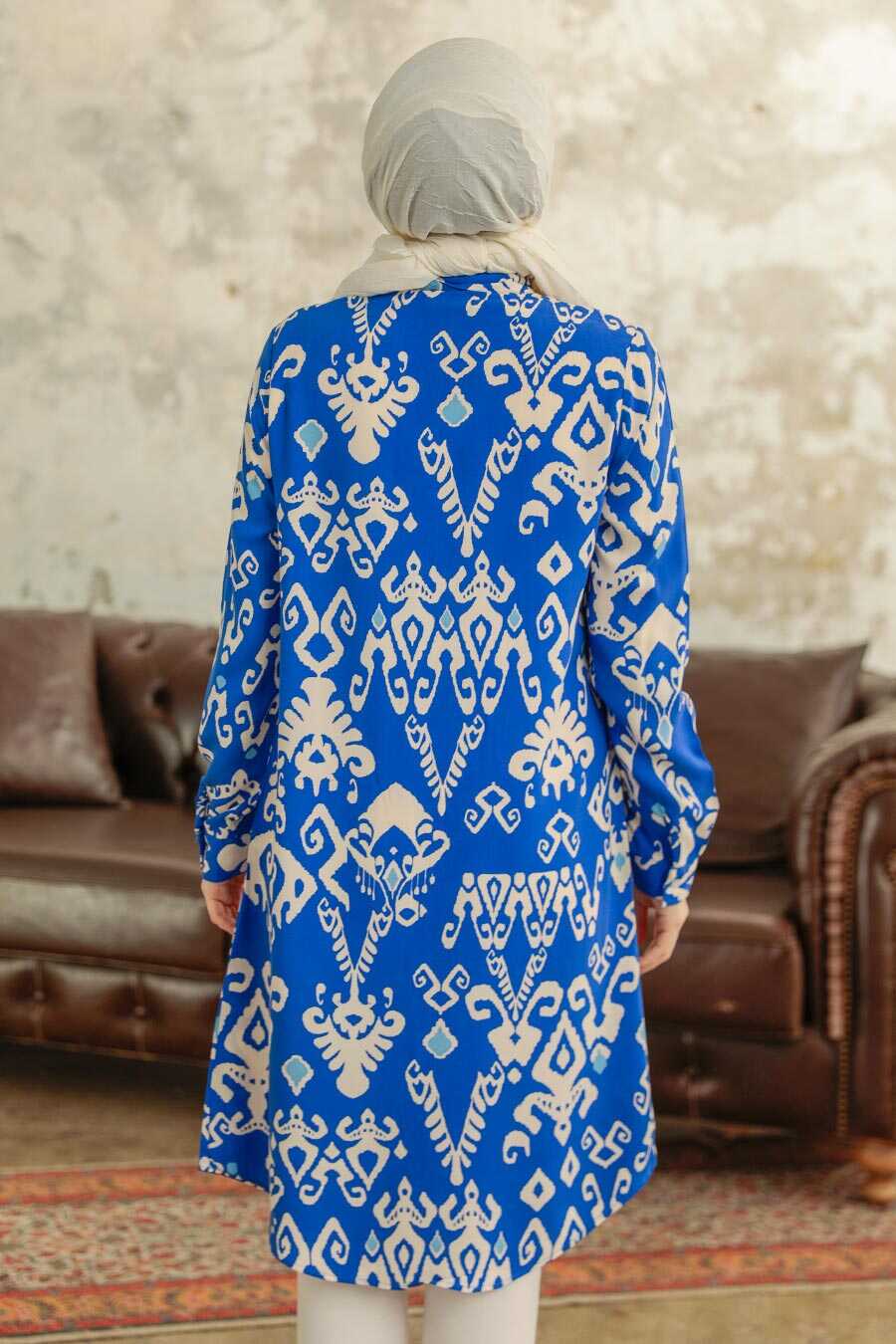 Neva Style - Sax Blue Women Tunic 11627SX