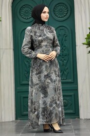 Neva Style - Smoke Color Women Dress 27951FU - Thumbnail