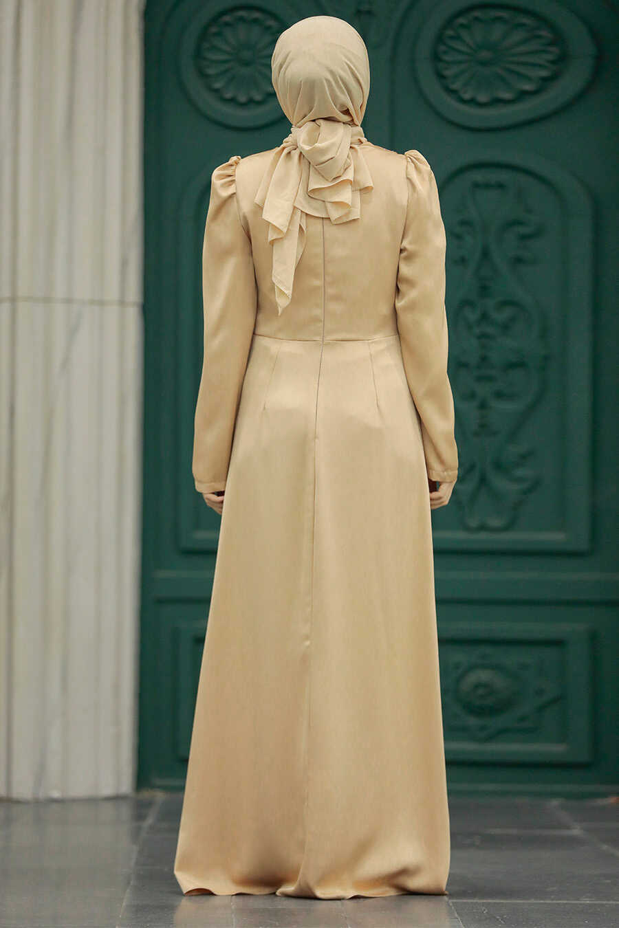 Neva Style - Stylish Biscuit Muslim Bridesmaid Dress 40773BS