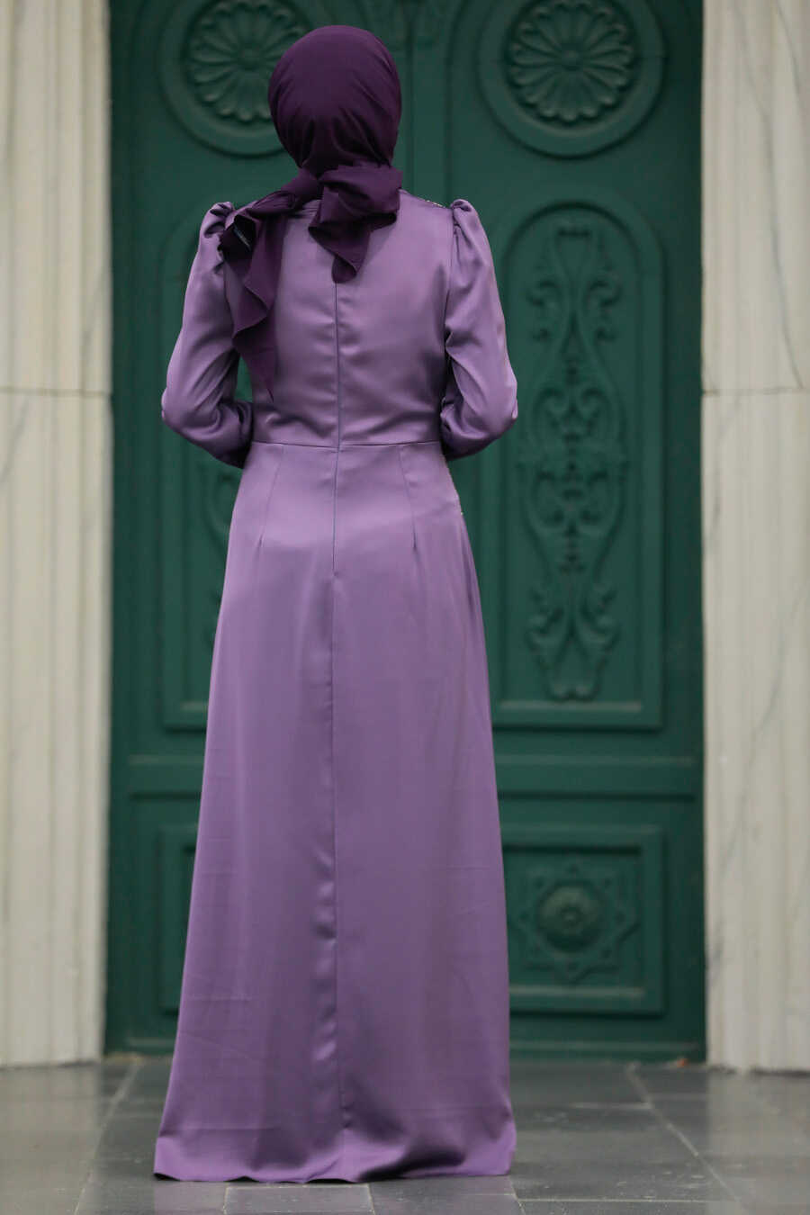  Neva Style - Stylish Lila Muslim Bridesmaid Dress 40773LILA