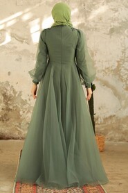 Neva Style - Stylish Mint Muslim Bridal Dress 22571MINT - Thumbnail