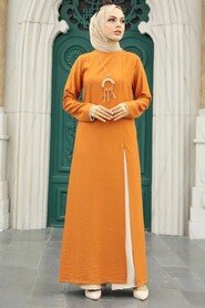 Orange Hijab Double Suit 52221T - Thumbnail