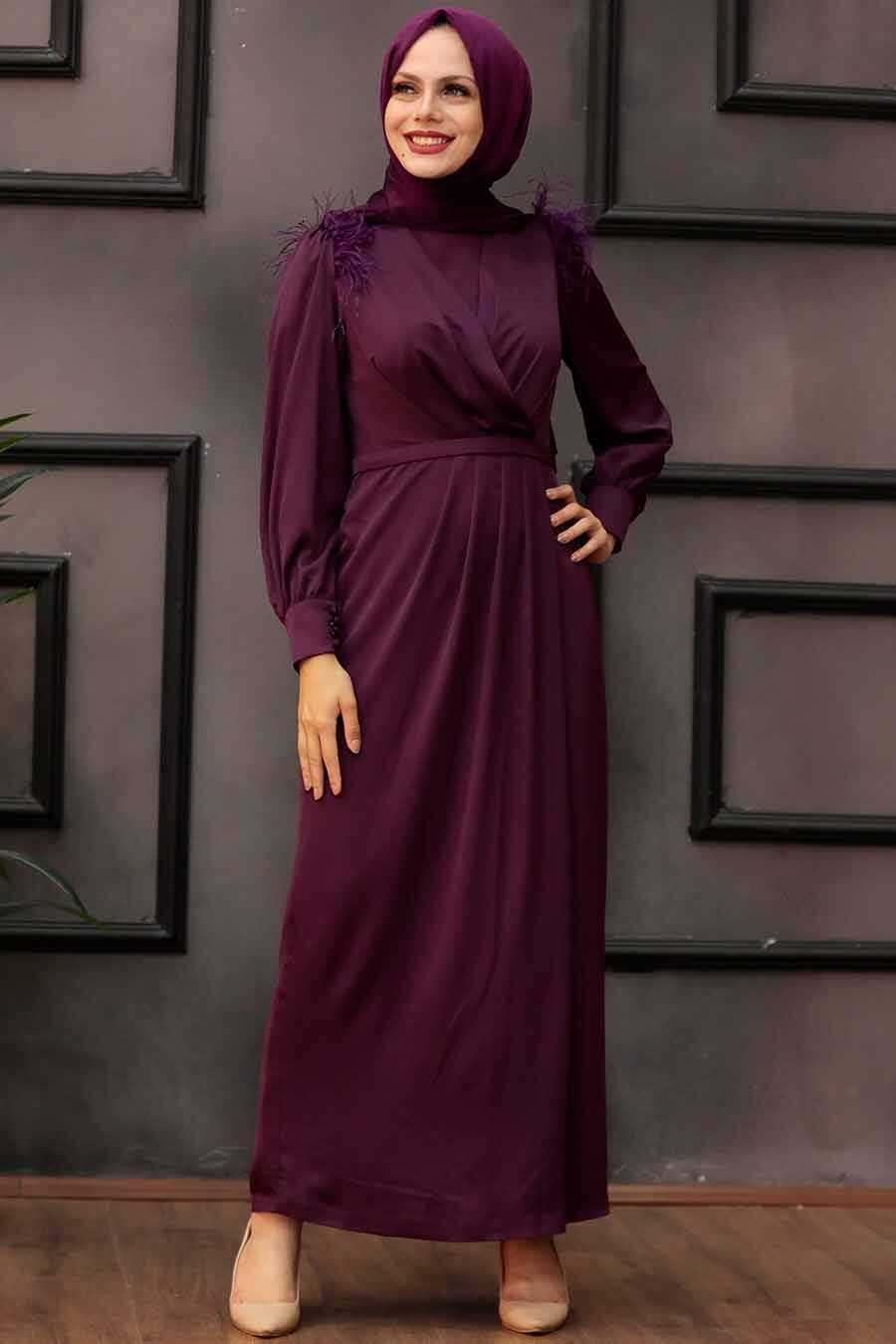 plum color cocktail dress