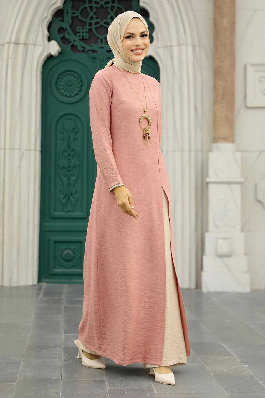 Powder Pink Hijab Double Suit 52221PD