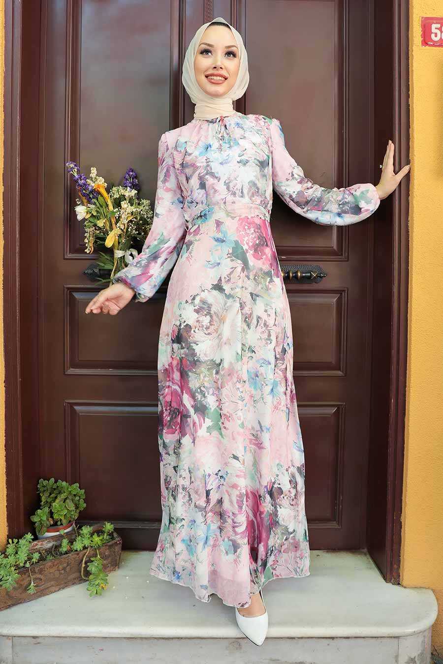 Powder Pink Hijab Dress 279010PD
