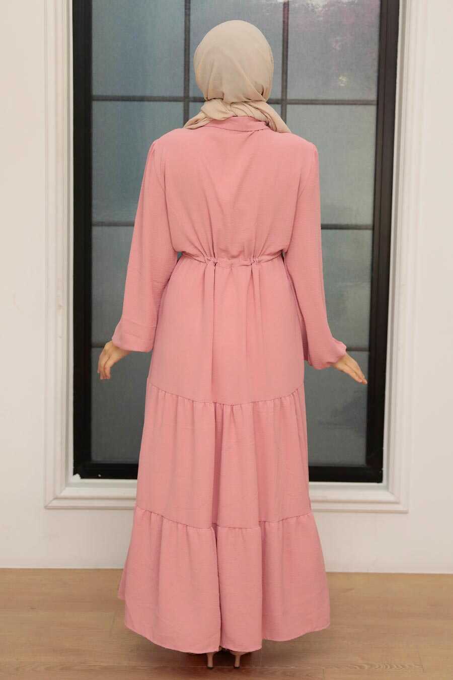 Powder Pink Hijab Dress 5720PD