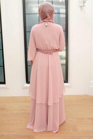 Neva Style - Modern Powder Pink Muslim Fashion Wedding Dress 5489PD - Thumbnail