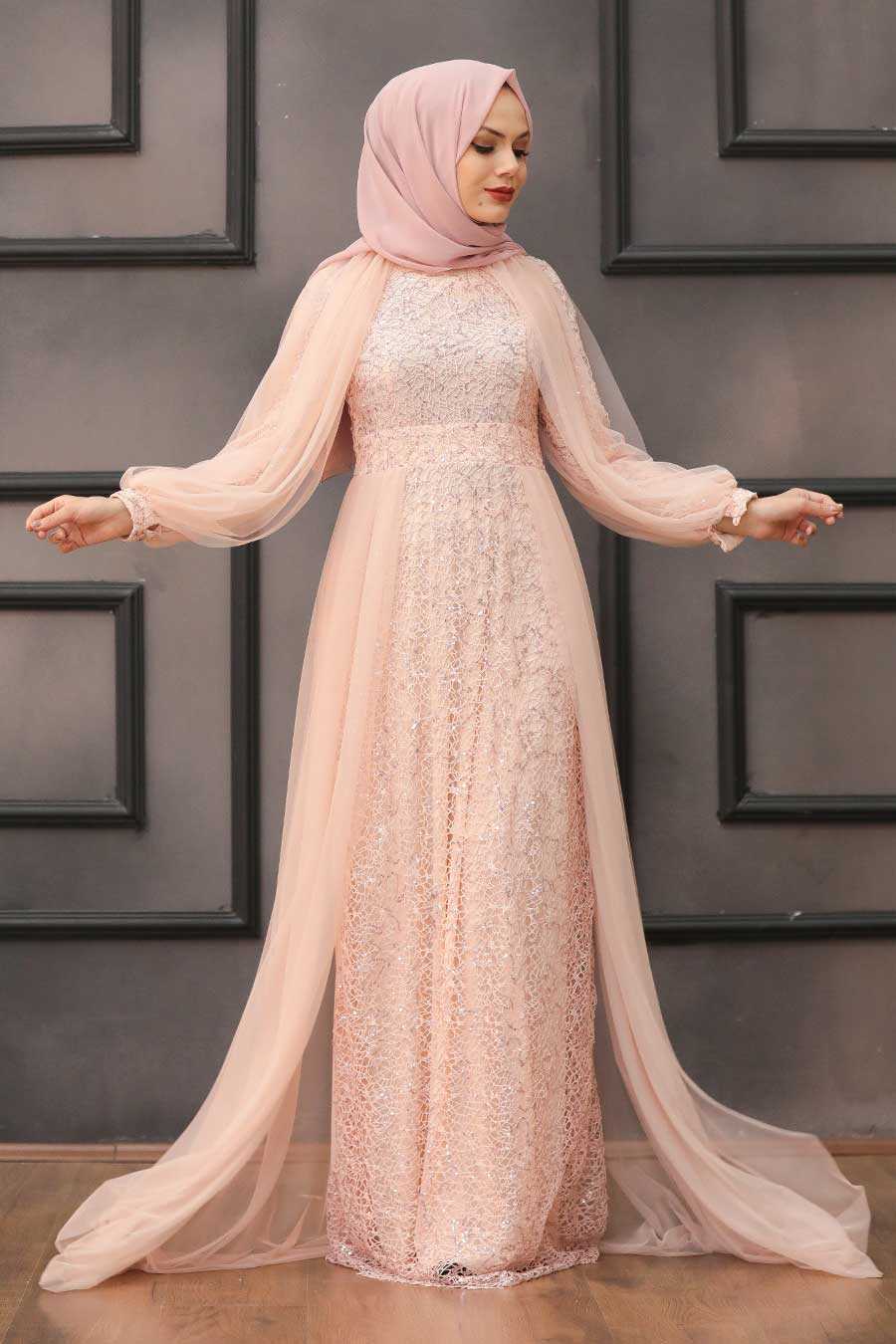 pink dress with hijab