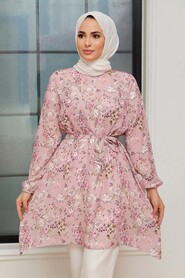 Powder Pink Hijab Tunic 5704PD - Thumbnail