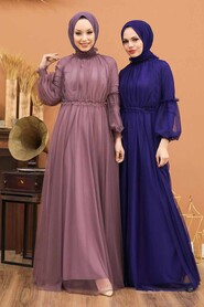 Neva Style - Luxorious Purple Muslim Wedding Gown 5474MOR - Thumbnail