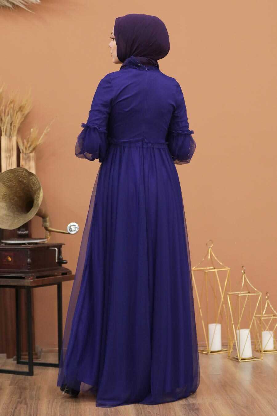 Neva Style - Luxorious Purple Muslim Wedding Gown 5474MOR