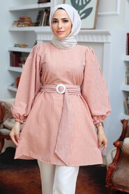 Sunuff Colored Hijab Tunic 40681TB - Thumbnail
