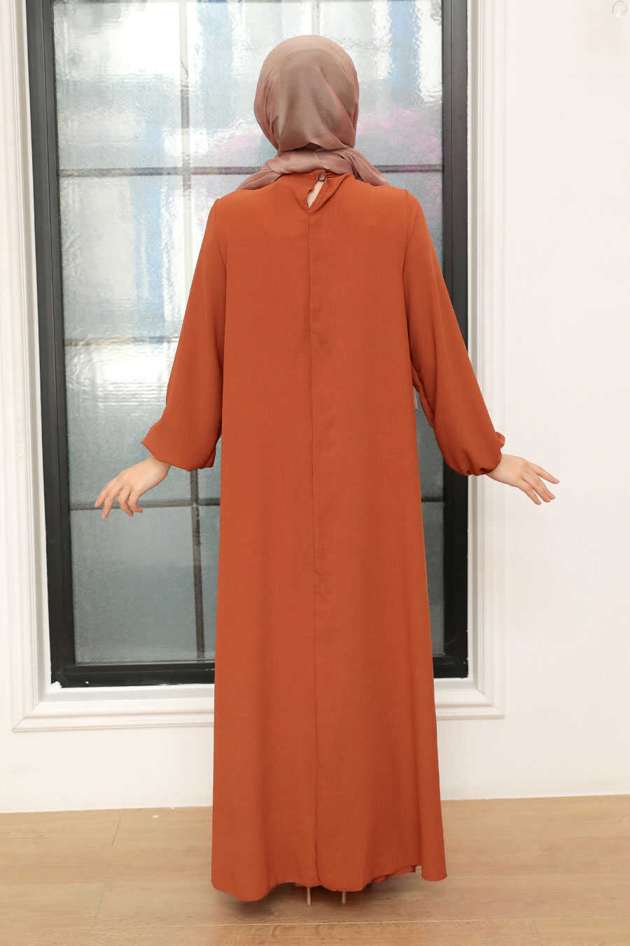 Terra Cotta Hijab Dress 30280KRMT