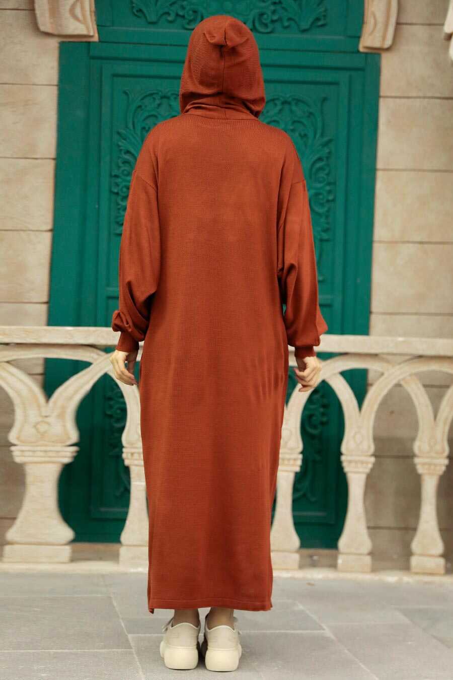 Terra Cotta Hijab Knitwear Dress 33902KRMT