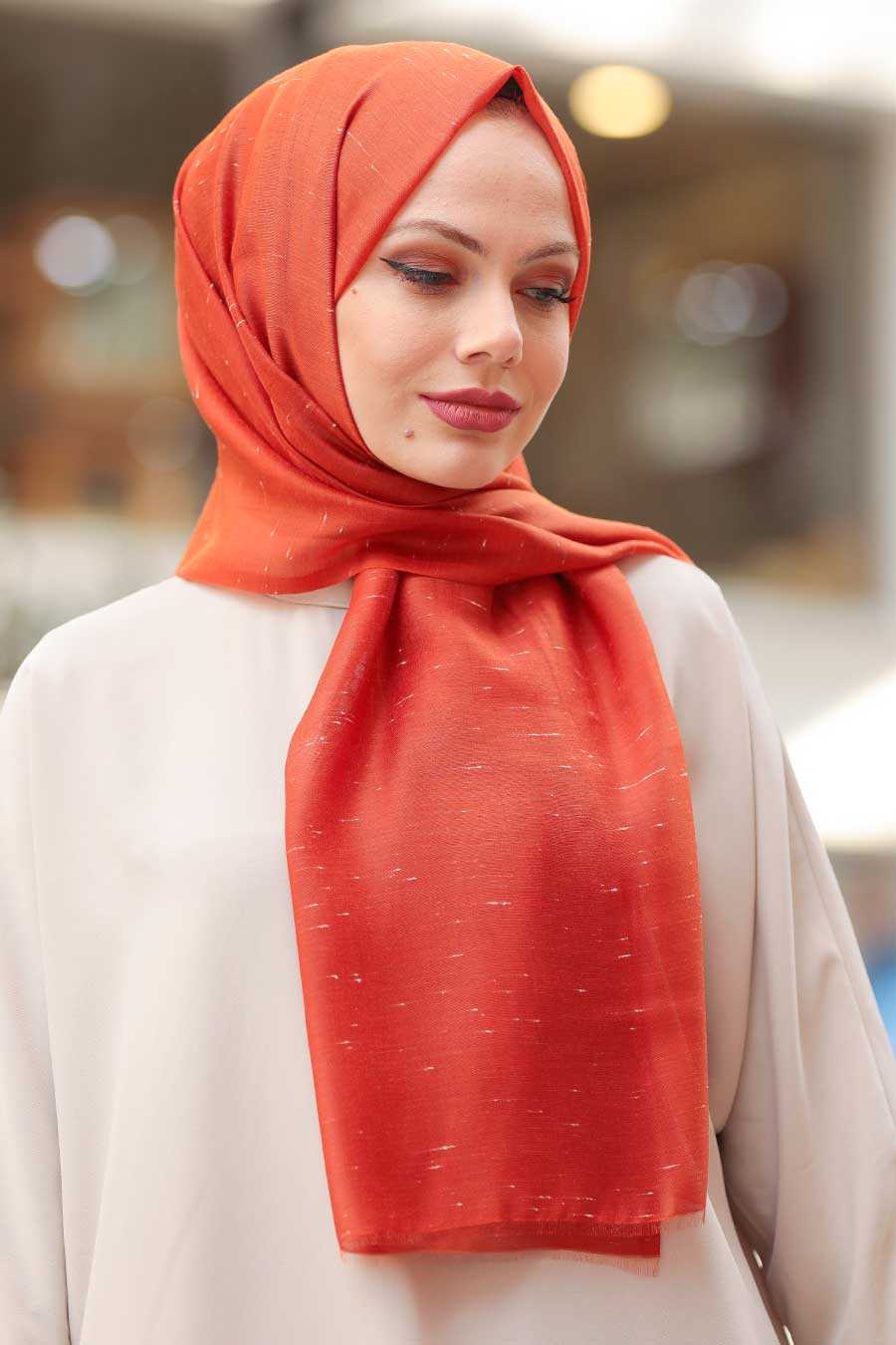 Terra Cotta Hijab Shawl 7536KRMT