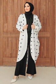 White Hijab Cardigan 6330B - Thumbnail
